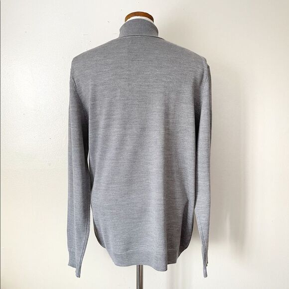 Zara Man Gray Turtle Neck pullover Sweater NWT Large - Picture 3 of 4